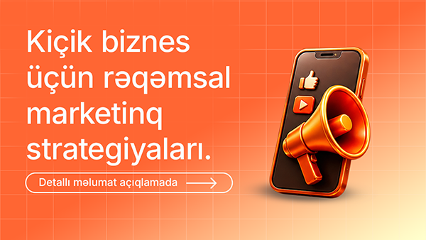 Kiçik biznes üçün rəqəmsal marketinq strategiyaları, SEO, sosial media marketinqi, Meta Ads və Google Ads haqqında bloq şəkli